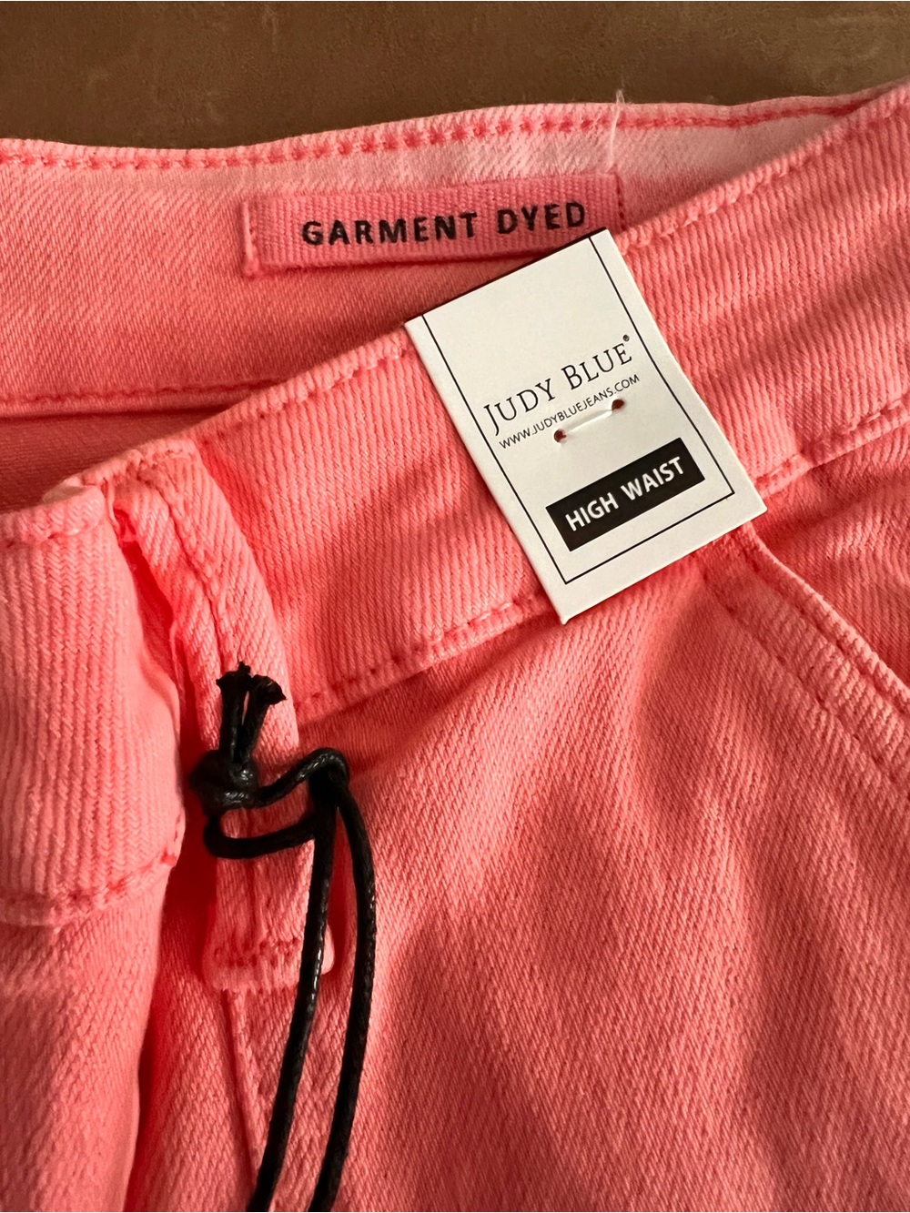 JUDY BLUE Cargo Pink Peggy High Rise
Straight Denim Jeans Pants - Picture 7 of 8